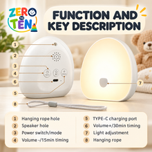 Baby White Noise Sound Machine with Night Light