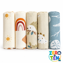 HappyFlute Muslin Cloths – 5-Piece Set