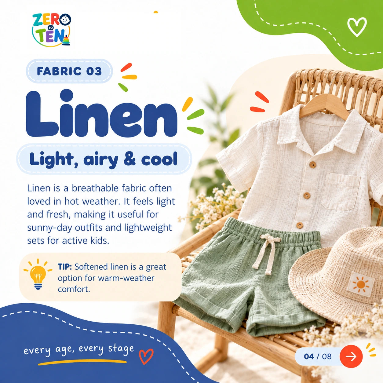 Fabric types for babies and kids, slide 4 of 8