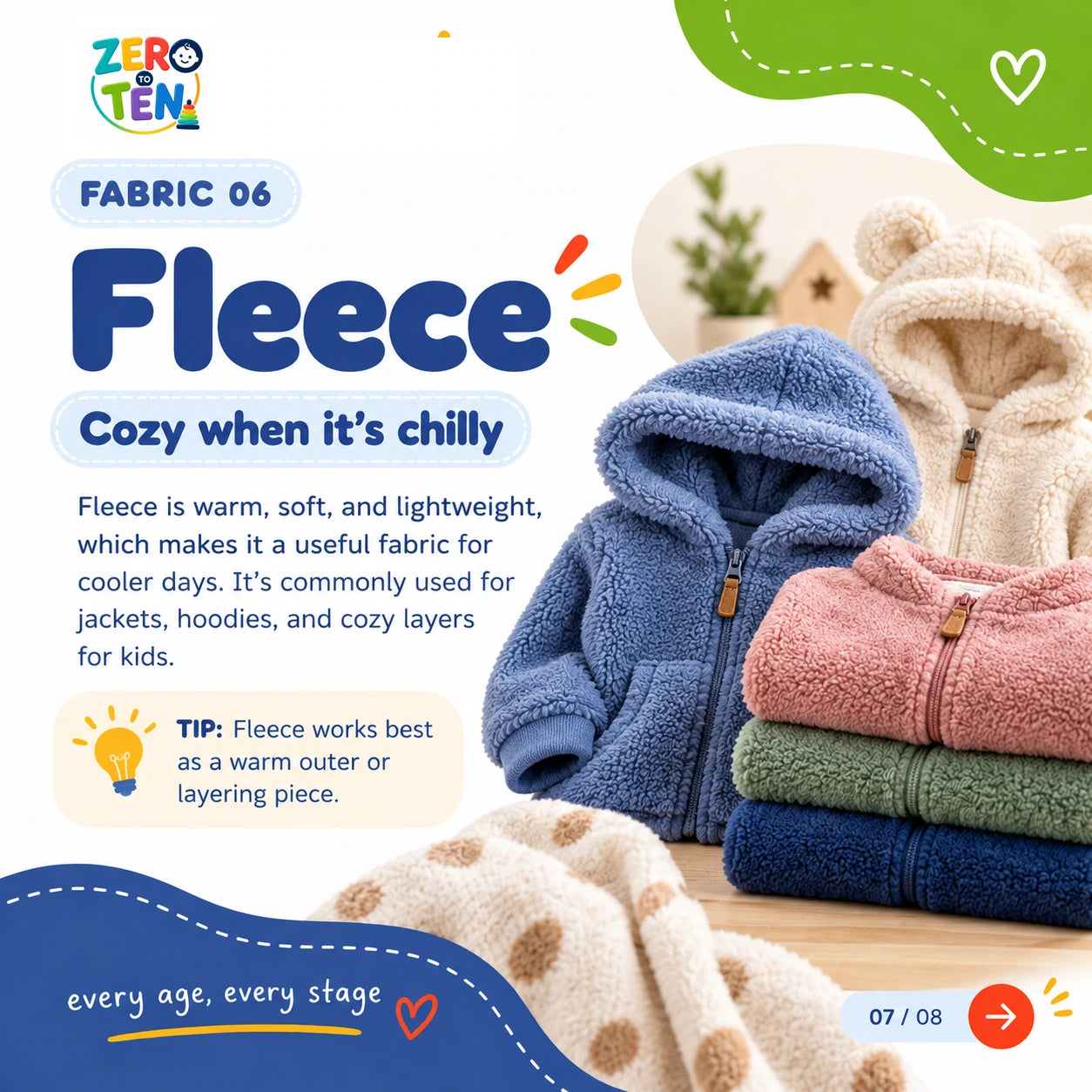Fabric types for babies and kids, slide 7 of 8